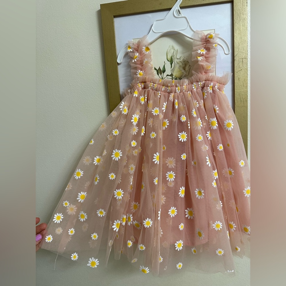 Daisy Tulle Pink Dress 12-18 months